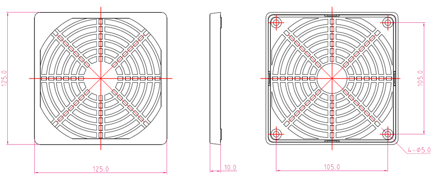 pc 120mm fan grill